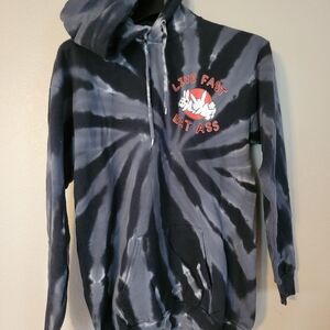 Live Fast Graphic Tie-Dye Hoodie